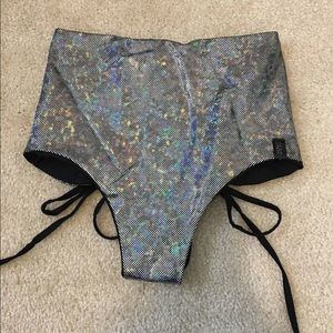 Little Black Diamond Lace-Up Rave Bottoms